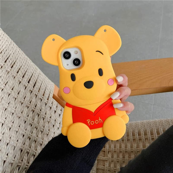 3D Cartoon Winnie the Pooh Bear Oversized Cute Case - 1