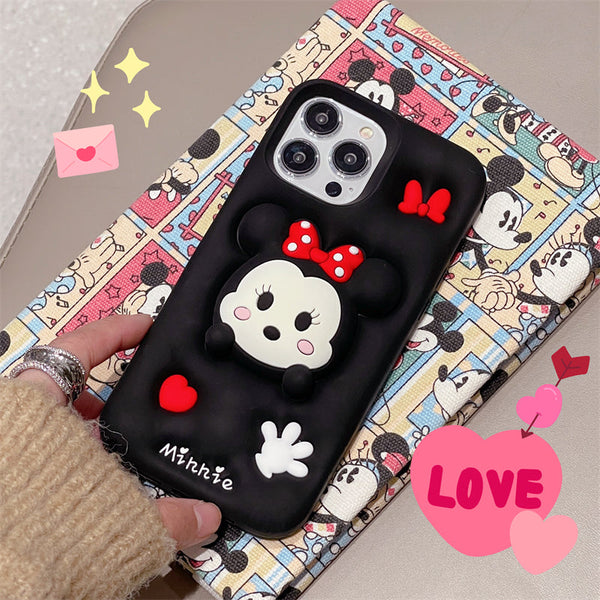 3D Cartoon Minnie Doll Grip Holder Pop Case - 2