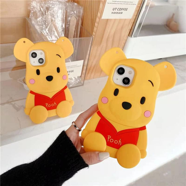 3D Cartoon Winnie the Pooh Bear Oversized Cute Case - 2