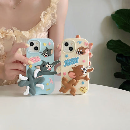 3D Cartoon Mouse Fidget Spinner Playing Game Running Case