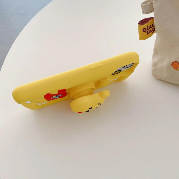 3D Cartoon Bear Pooh Winnie The POOH Bee Animal Back Case with Holder - 9
