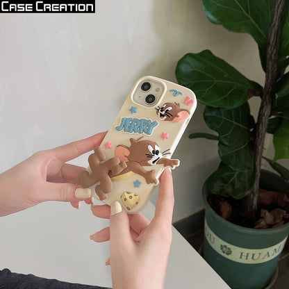 3D Cartoon Mouse Fidget Spinner Playing Game Running Case