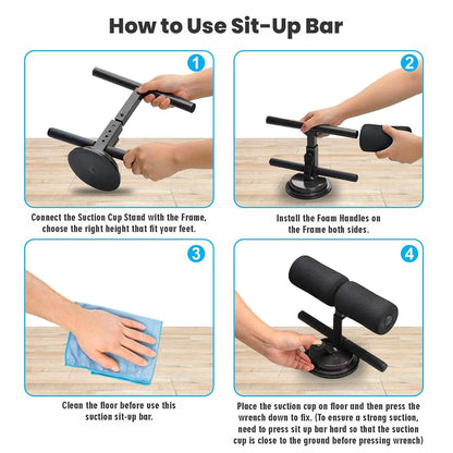 Sit-ups and Push-ups Assistant for Lose Weight Ab Exerciser Sit-up Bar (Multicolor)