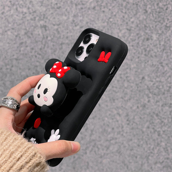 3D Cartoon Minnie Doll Grip Holder Pop Case - 4