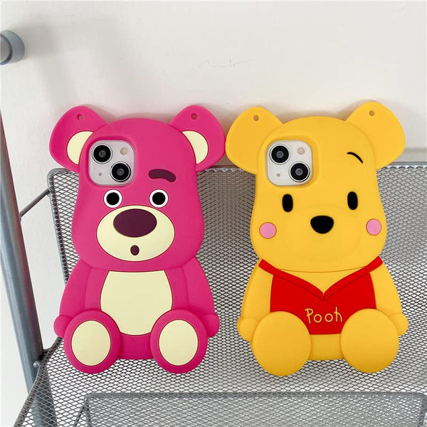 3D Cartoon Winnie the Pooh Bear Oversized Cute Case - 7