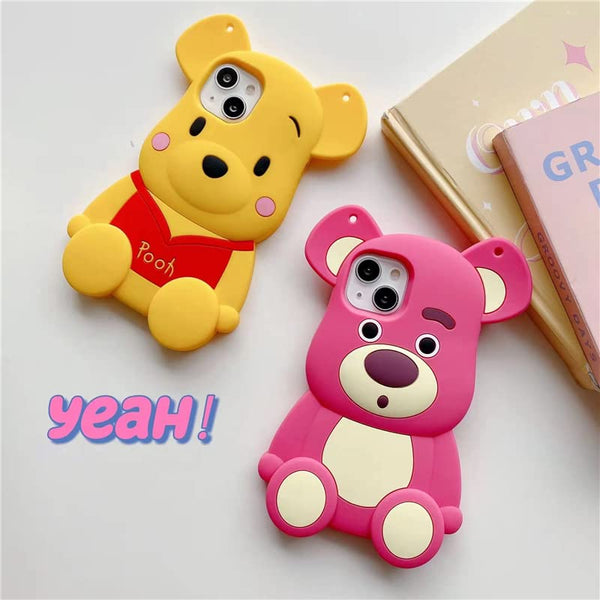 3D Cartoon Winnie the Pooh Bear Oversized Cute Case - 8