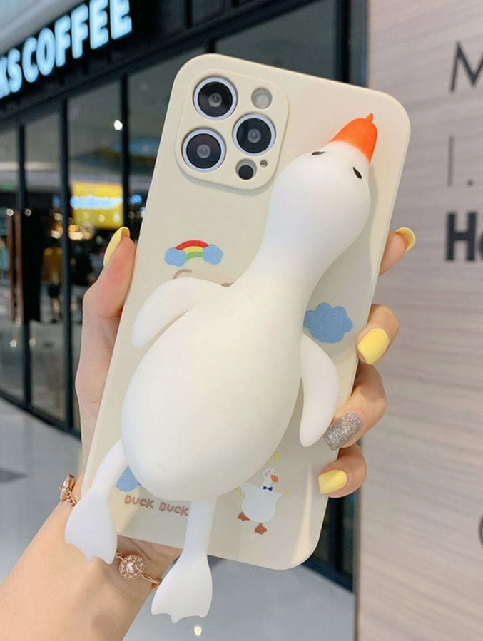 3D Cartoon Duck Squeezy Quack Stress Release Decor Case