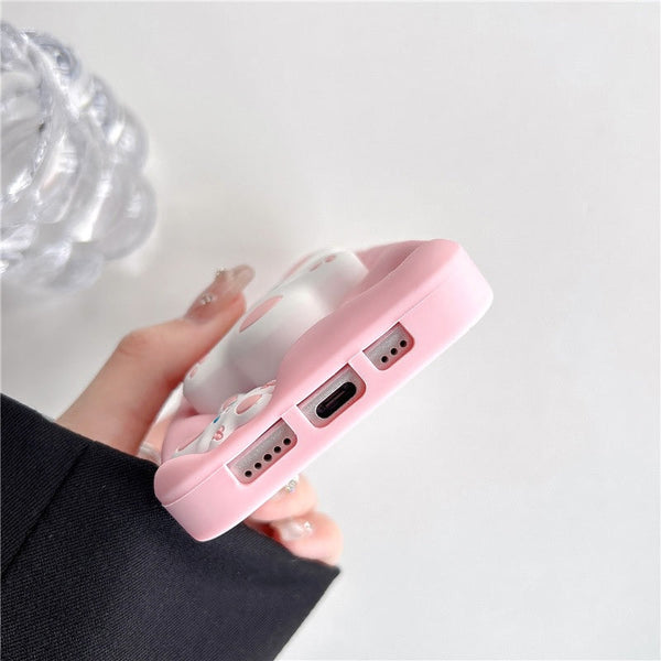 3D Cartoon Money Bunny Rabbit Cute Case with Holder - 5