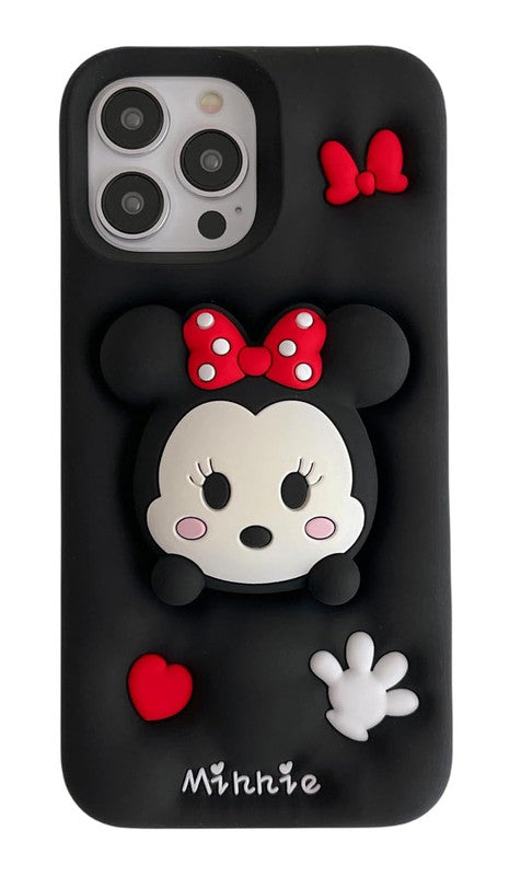 3D Cartoon Minnie Doll Grip Holder Pop Case - 5