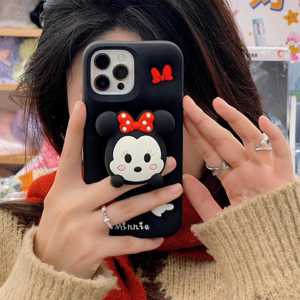 3D Cartoon Minnie Doll Grip Holder Pop Case - 6