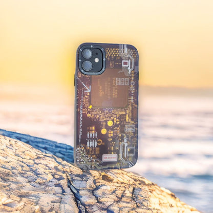 Techno Art AI Future Electric Circuit Retro IMD Chip Digital Mother Board Holographic Cover