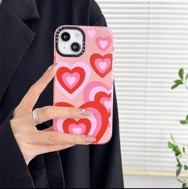 Heart Pink Love Impact Design Hearts Pattern Aesthetic Case - 4