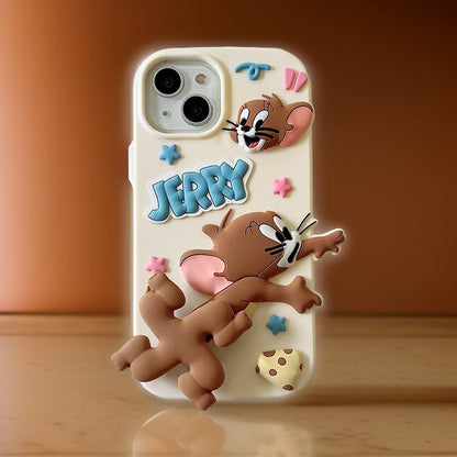 3D Cartoon Mouse Fidget Spinner Playing Game Running Case