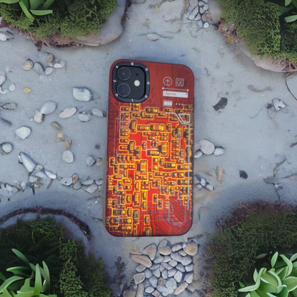Techno Art AI Future Electric Circuit Retro IMD Chip Digital Mother Board Holographic Cover
