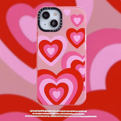 Heart Pink Love Impact Design Hearts Pattern Aesthetic Case