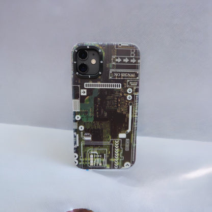 Techno Art AI Future Electric Circuit Retro IMD Chip Digital Mother Board Holographic Cover