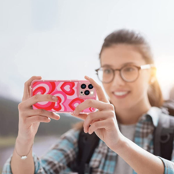 Heart Pink Love Impact Design Hearts Pattern Aesthetic Case - 6