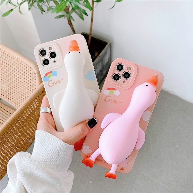 3D Cartoon Duck Squeezy Quack Stress Release Decor Case