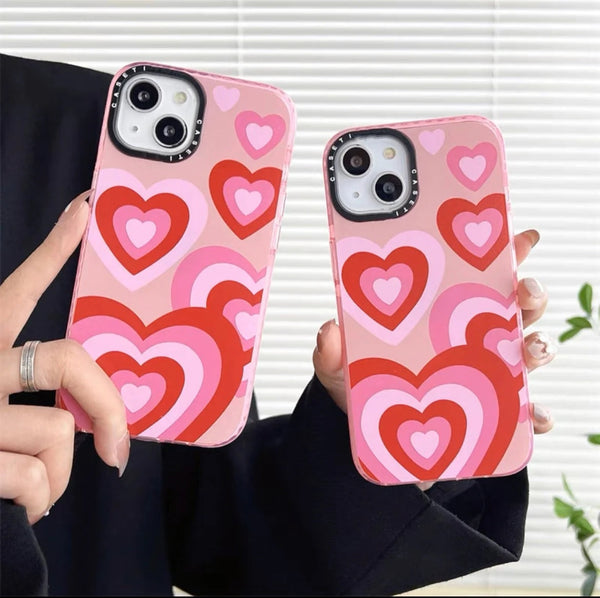 Heart Pink Love Impact Design Hearts Pattern Aesthetic Case - 3