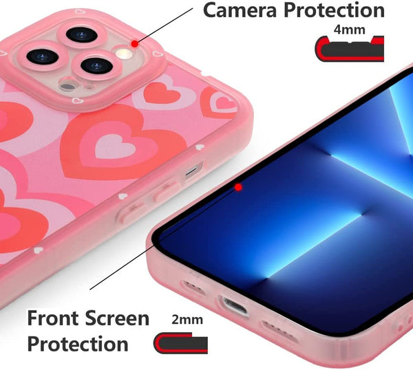 Heart Pink Love Impact Design Hearts Pattern Aesthetic Case - 8