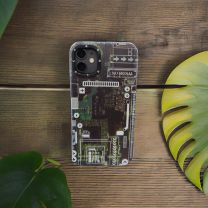 Techno Art AI Future Electric Circuit Retro IMD Chip Digital Mother Board Holographic Cover